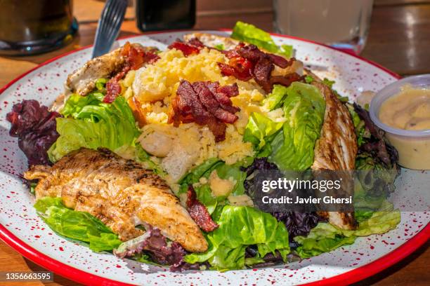 ensalada césar con pollo - dijon mustard stock pictures, royalty-free photos & images
