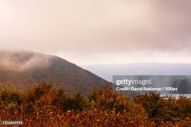 mount equinox viewpoint,scenic view of mountains against sky during autumn,manchester,vermont,united states,usa - manchester vermont fotografías e imágenes de stock