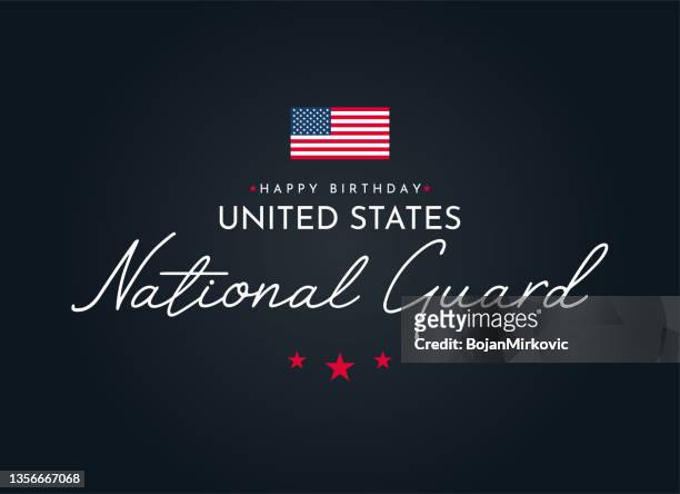 happy birthday united states national guard. vector - national guard stock illustrations