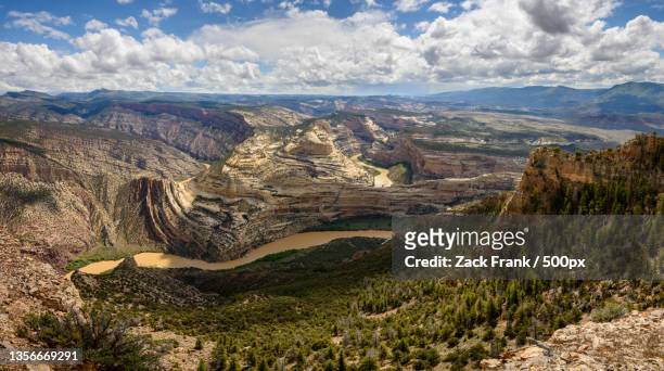 dinosaur national monument,panoramic view of landscape against sky - dinosaur national monument stock pictures, royalty-free photos & images