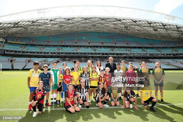 Football Australia CEO James Johnson, NSW Minister for Sport, Multiculturalism, Seniors and Veterans Natalie Ward, COO FIFA Women’s World Cup...