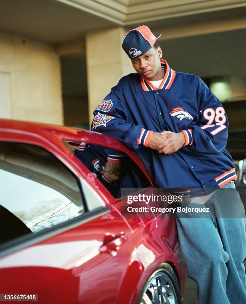 Superstar Carmelo Anthony photographed in his rookie year in January, 2004 in Denver, Colorado.