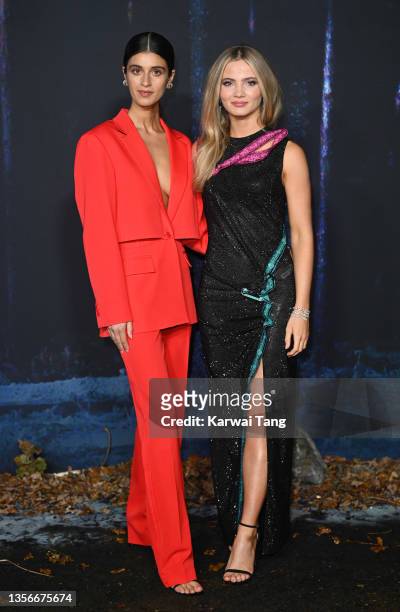 Anya Chalotra and Freya Allan attend the World Premiere of "The Witcher: Season 2" at Odeon Luxe Leicester Square on December 01, 2021 in London,...