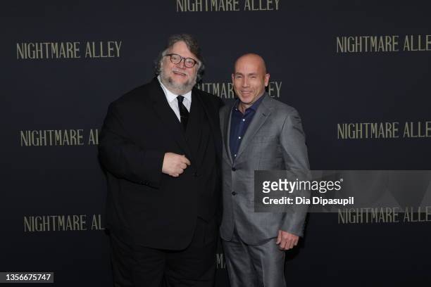 Director, producer and writer Guillermo Del Toro and producer Miles Dale attend "Nightmare Alley" World Premiere at Alice Tully Hall, Lincoln Center...