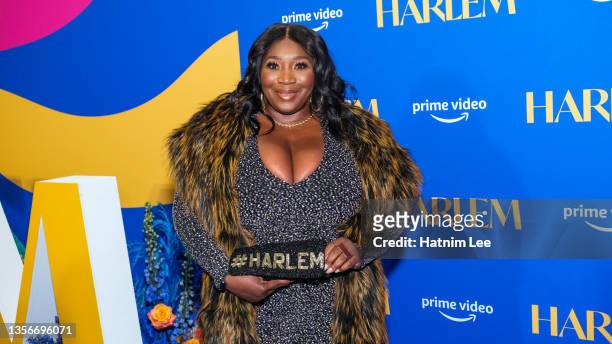 Bevy Smith attends the premiere of Amazon's "Harlem" series at AMC Magic Johnson Harlem on December 01, 2021 in New York City.