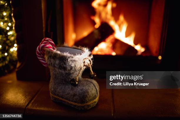 st. nicholas boots with sweets. - sinterklaas stock pictures, royalty-free photos & images