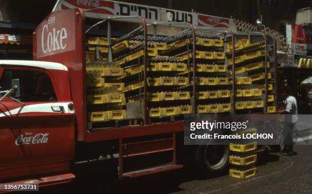 Camion de livraison de 'Coca-Cola' en Israël, en juin 1977.