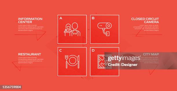 city life related process infographic template. process timeline chart. workflow layout with linear icons - road side view stock illustrations