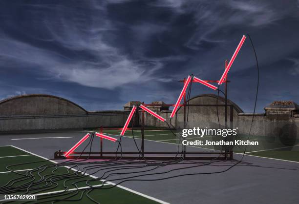 graph from neons 1 - interest rate stock pictures, royalty-free photos & images