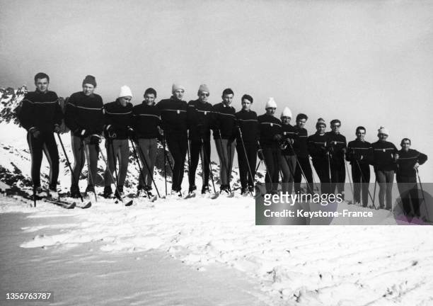 équipe de France de ski à Chamonix, le 5 janvier 1962.