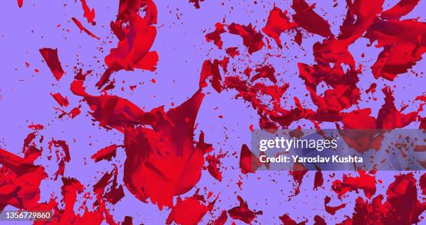 4k tearing cloth abstract  3d rendering - gravity film stock pictures, royalty-free photos & images