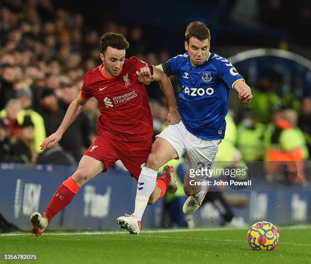 Diogo Jota of Liverpool during the Premier League match between Everton and Liverpool at Goodison Park on December 01, 2021 in Liverpool, England.