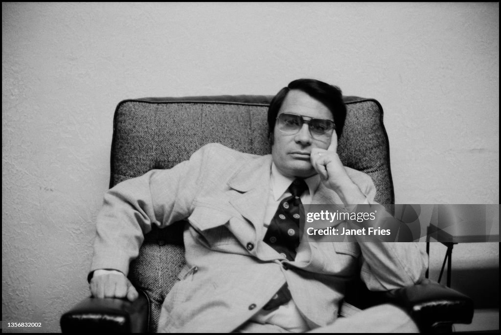 Portrait of American cult leader and founder of the People's Temple