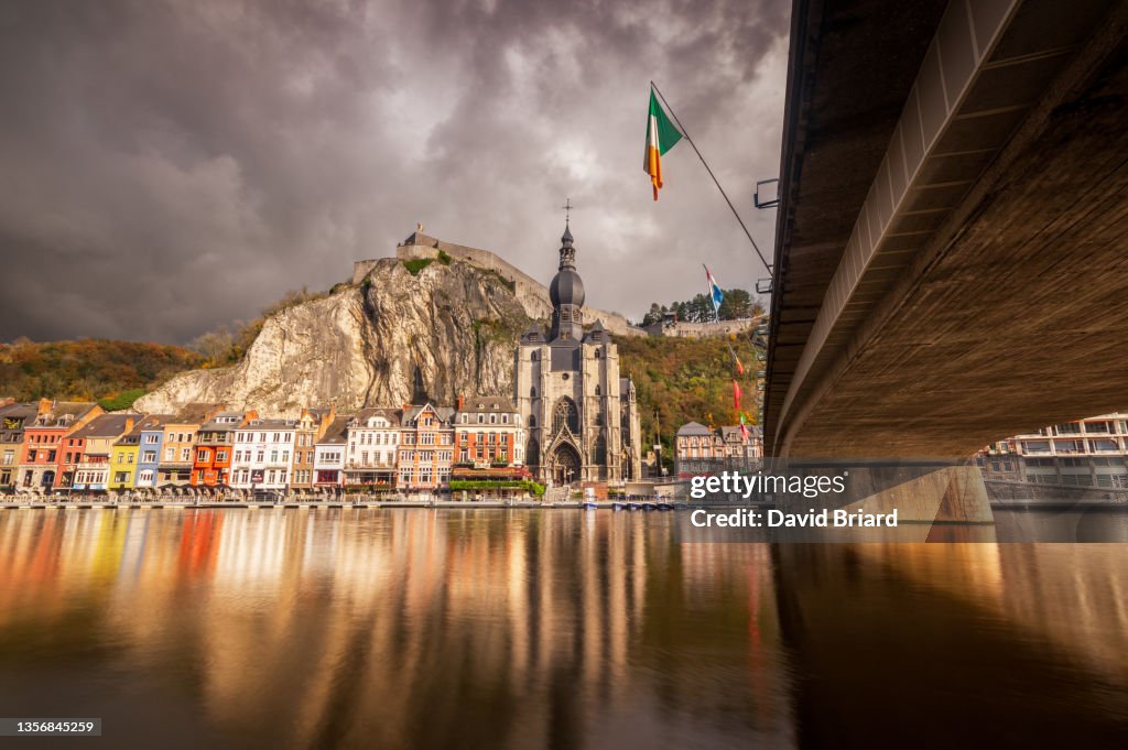 Dinant citadel, collegiate church and bridge