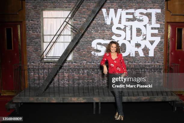 Marie-Sophie Lacarrau attends the "West Side Story" - Paris Gala Screening at Le Grand Rex on December 02, 2021 in Paris, France.