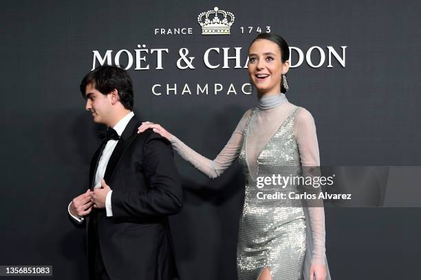 Victoria Federica de Marichalar y Borbón and Jorge Barcenas attend Moet & Chandon 'Effervescenc' party photocall at the royal Theater on December 02,...