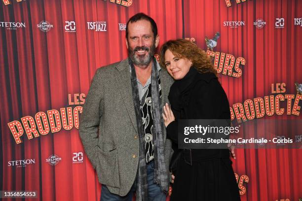 Christian Vadim and Nadège Méziat attend "Les Producteurs" Gala at Theatre de Paris on December 02, 2021 in Paris, France.