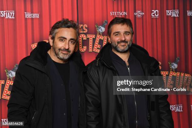 Eric Toledano and Olivier Nakache attend "Les Producteurs" Gala at Theatre de Paris on December 02, 2021 in Paris, France.