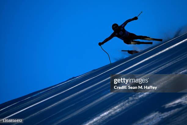 James Crawford of Team Canada competes in the Men's Super G during the Audi FIS Alpine Ski World Cup at Beaver Creek Resort on December 02, 2021 in...