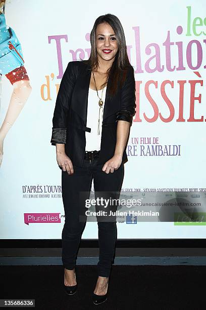 Alice Belaidi attends 'Les tribulations d Une Caissiere' Paris premiere at UGC Cine Cite Bercy on December 12, 2011 in Paris, France.