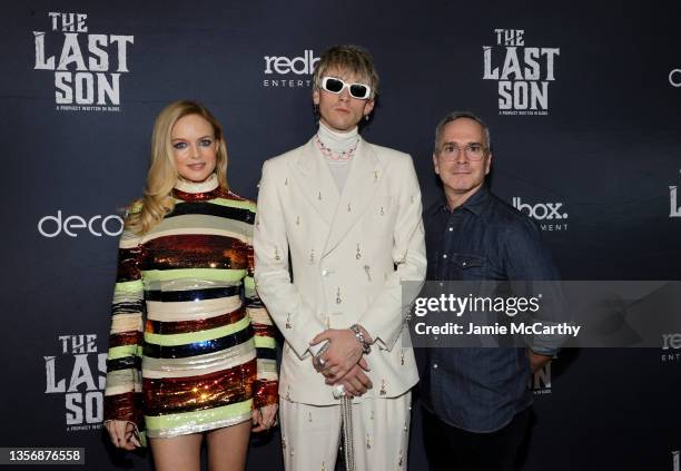 Heather Graham, Colson Baker and director Tim Sutton attend as Redbox hosts red carpet screening for upcoming western film "The Last Son" at IPIC,...