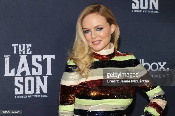 Heather Graham attends as Redbox hosts red carpet screening for upcoming western film "The Last Son" at IPIC, Fulton Market on December 02, 2021 in...