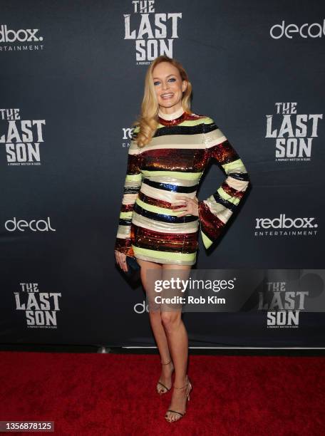 Heather Graham attends the New York Premiere of "The Last Son" at iPic Theater on December 02, 2021 in New York City.