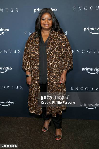 Octavia Spencer attends the Los Angeles Premiere of Amazon Studios' "Encounter" at Directors Guild of America on December 02, 2021 in Los Angeles,...