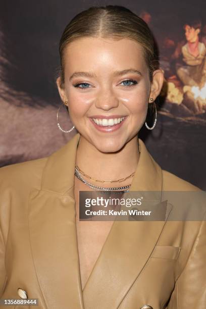 Jade Pettyjohn attends the Los Angeles Premiere of Amazon Studios' "Encounter" at Directors Guild of America on December 02, 2021 in Los Angeles,...