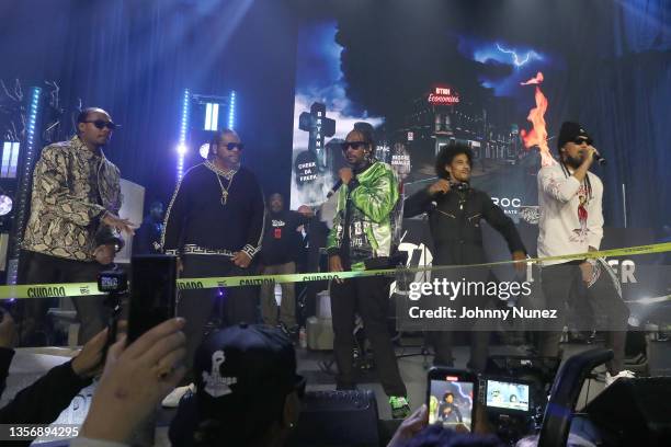 Flesh-n-Bone, Wish Bone, Krayzie Bone, Layzie Bone and Bizzy Bone perform onstage during VERZUZ Bone Thugs-N-Harmony And Three 6 Mafia at Hollywood...