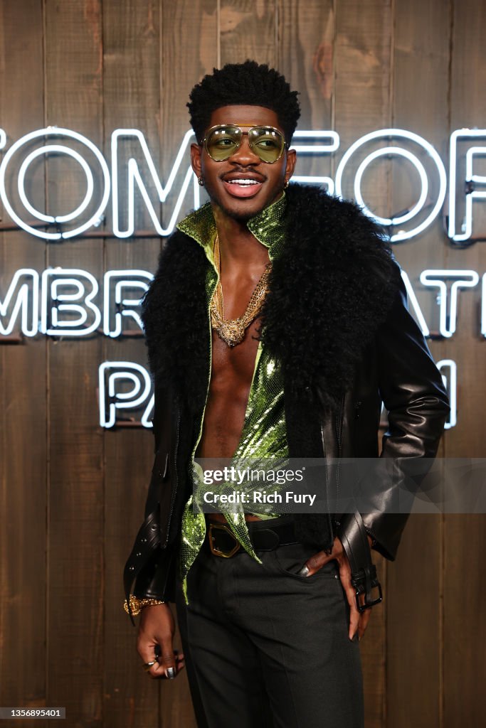 Lil Nas X attends the launch of Tom Ford's Ombré Leather Parfum on