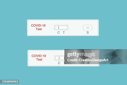 Covid-19 Rapid Diagnostic Test With Negative And Positive Test Results Covid-19 Rapid Diagnostic Test With Negative And Positive Test Results