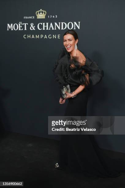 Arancha del Sol attends Moet & Chandon 'Effervescenc' party photocall at the royal Theater on December 02, 2021 in Madrid, Spain.