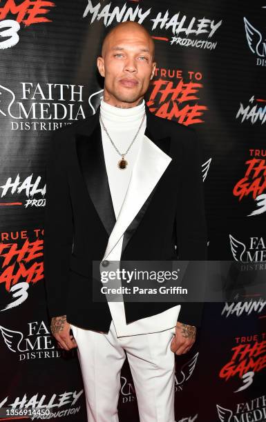 Jeremy Meeks attends a screening of "True To The Game 3" at AMC Phipps Plaza 14 on December 01, 2021 in Atlanta, Georgia.