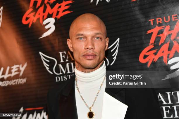 Jeremy Meeks attends a screening of "True To The Game 3" at AMC Phipps Plaza 14 on December 01, 2021 in Atlanta, Georgia.