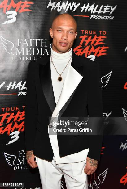 Jeremy Meeks attends a screening of "True To The Game 3" at AMC Phipps Plaza 14 on December 01, 2021 in Atlanta, Georgia.