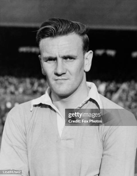 Portrait of English professional footballer and team manager Don Revie , Forward for Manchester City Football Club circa November 1951 at the Maine...