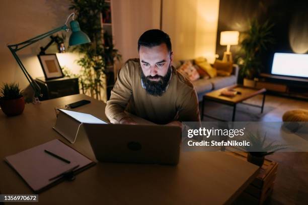 work from home until late - initiative stock pictures, royalty-free photos & images