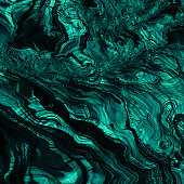 Marble Green Malachite Texture Abstract Sea Teal Dark Turquoise Black Stone Rock Texture Emerald Fluorite Mineral Glowing Grooved Fantasy Nephrite Pattern Neon Lighting Multi-Layered Effect Illuminated Ombre Modern Fractal Fine Art