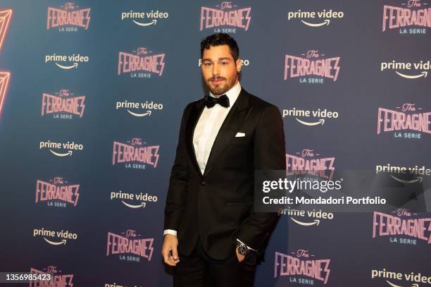 Luca Vezil attends the photocall of the tv series "The Ferragnez" on December 02, 2021 in Milan, Italy.