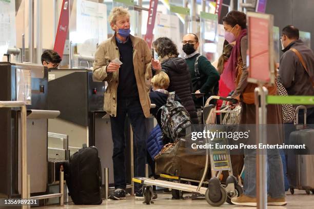 Prince Ernst August of Hanover and Claudia Stilianopoulos are seen at the airport on December 3 in Madrid, Spain.