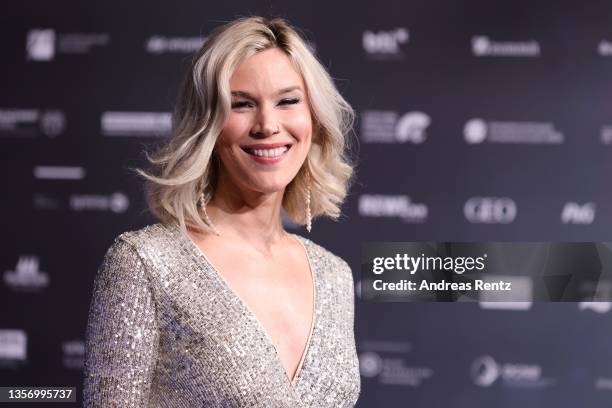 Joss Stone arrives for the annual German Sustainability Award at Maritim Hotel on December 03, 2021 in Duesseldorf, Germany.