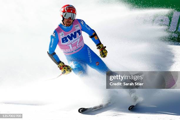 Mattia Casse of Team Italy competes in the Men's Super G during the Audi FIS Alpine Ski World Cup at Beaver Creek Resort on December 03, 2021 in...