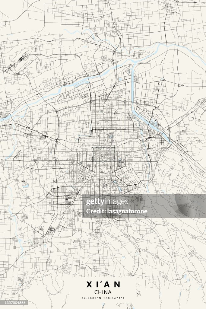 Xi'an, Mapa vetorial da China