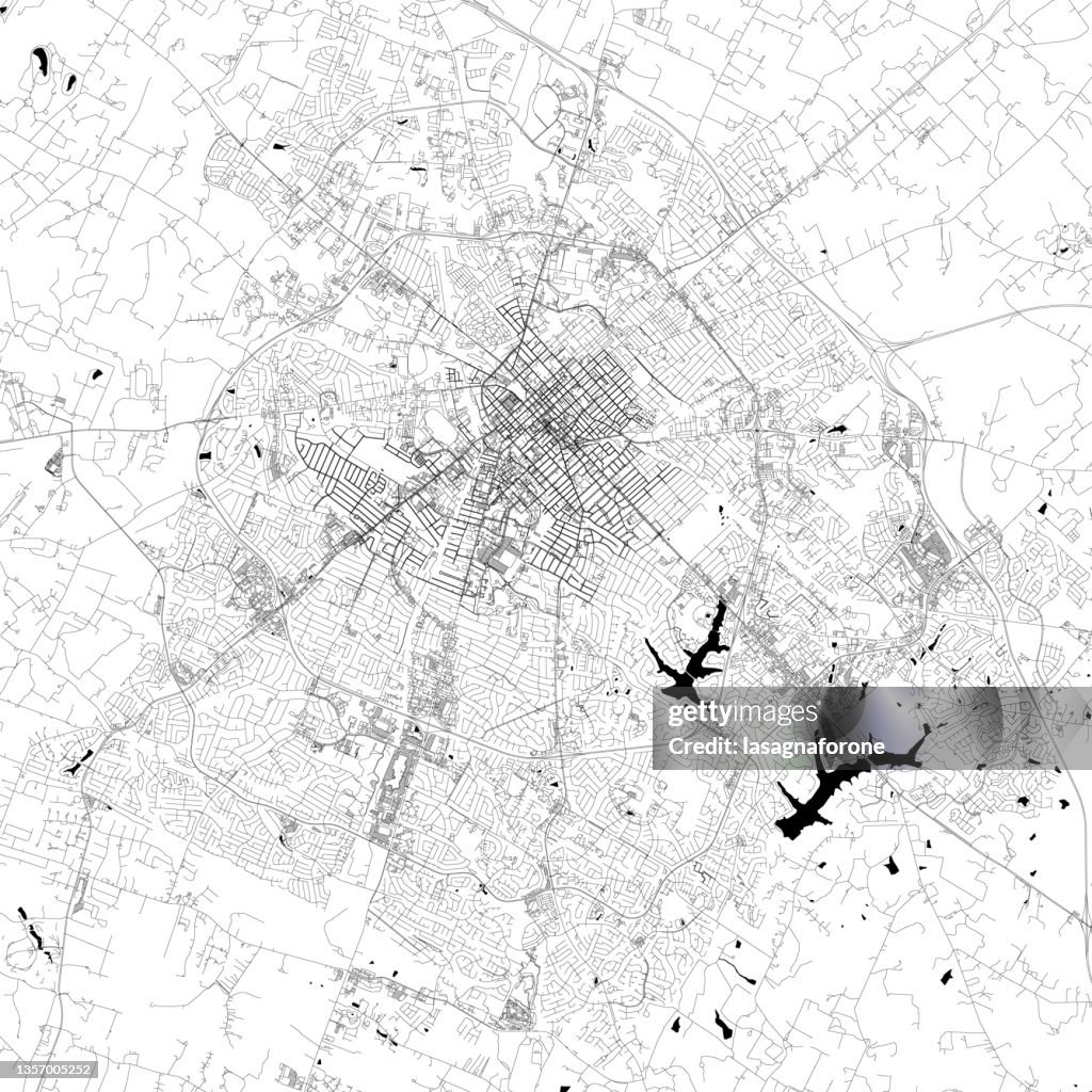 Lexington, Kentucky, USA Vector Map