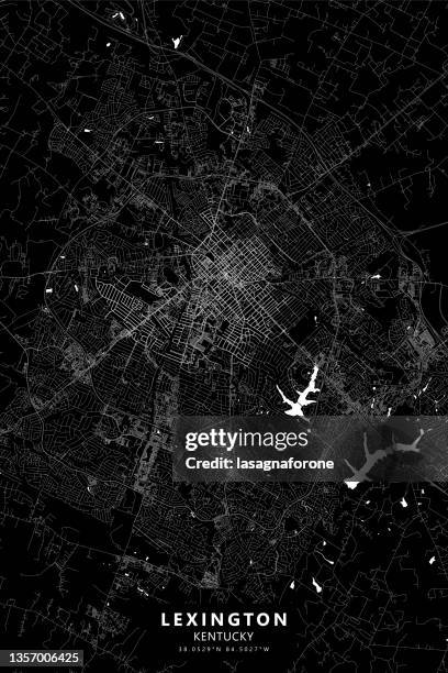 lexington, kentucky, usa vector map - lexington ky stock illustrations