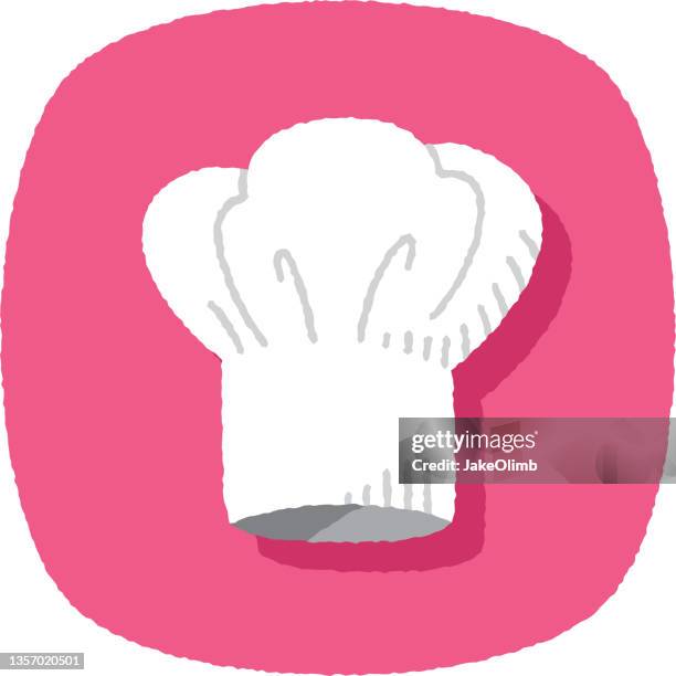 chef hat doodle 4 - fancy restaurant kitchen stock illustrations