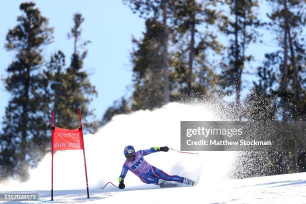 Alexis Pinturault of Team France competes in the Men's Super G during the Audi FIS Alpine Ski World Cup at Beaver Creek Resort on December 03, 2021...