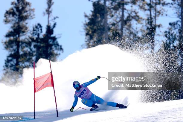 Dominik Paris of Team Italy competes in the Men's Super G during the Audi FIS Alpine Ski World Cup at Beaver Creek Resort on December 03, 2021 in...