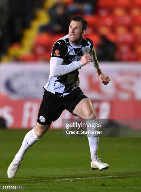 Gateshead player/manager Mike Williamson in action during the Emirates FA Cup Second Round match between Gateshead and Charlton Athletic at the...